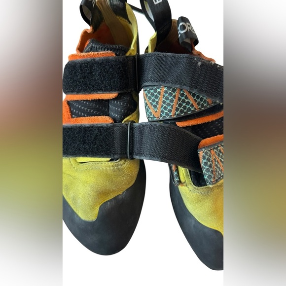 🧗Boreal Diabolo Climbing Shoes woman’s  Velcro Yellow Orange Black - Picture 3 of 8